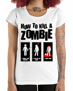 Camiseta Feminina Como Matar Zumbis