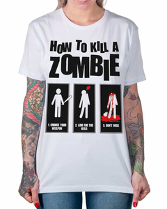 Camiseta Como Matar Zumbis na internet