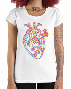 Camiseta Feminina Coração 3D