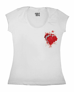 Camiseta Feminina Coração Gamer de Bolso na internet