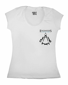 Camiseta Feminina Credo dos Engenheiros De Bolso na internet