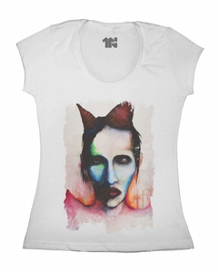 Camiseta Feminina Demônio de Aquarela na internet