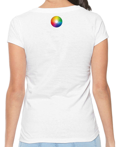 Camiseta Feminina Roda de Cores na internet