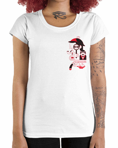 Camiseta Feminina Detetive Minimalista de Bolso