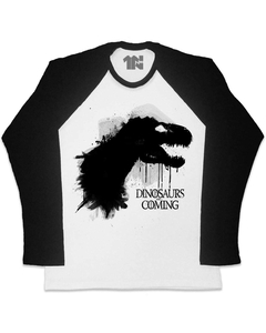 Camiseta Raglan Manga Longa Dinossauros
