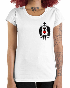 Camiseta Feminina Gorila Banksy de Bolso