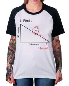 Camiseta Raglan Encontre o X na internet