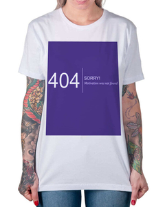 Camiseta Erro 404 na internet