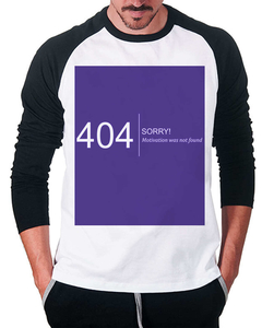 Camiseta Raglan Manga Longa Erro 404 - comprar online