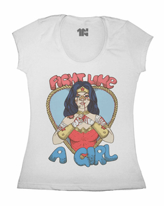 Camiseta Feminina Lute como uma Amazona na internet
