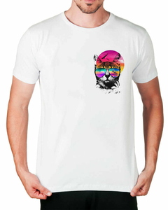 Camiseta Gato de Óculos de Sol de Bolso - comprar online