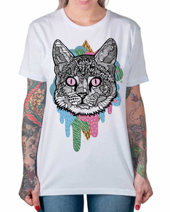 Camiseta Gato em Cores na internet