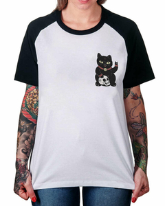 Camiseta Raglan Gato da Sorte de Bolso - comprar online