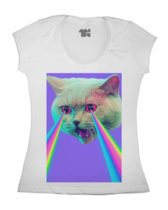 Camiseta Feminina Gato Dopado na internet