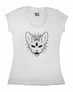 Camiseta Feminina Gato Iluminado na internet