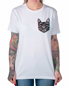 Camiseta Gato Lúdico de Bolso na internet