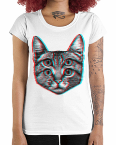 Camiseta Feminina Gato Lúdico