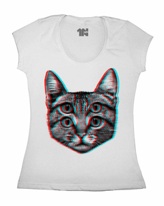 Camiseta Feminina Gato Lúdico na internet