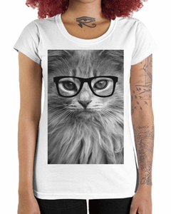 Camiseta Feminina Gato Nerd