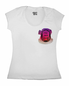 Camiseta Feminina Gorila Espacial de Bolso na internet