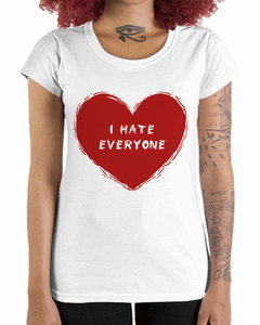 Camiseta Feminina Eu Odeio Todo Mundo