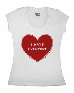 Camiseta Feminina Eu Odeio Todo Mundo na internet