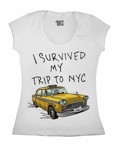 Camiseta Feminina I Survived My Trip To NY na internet
