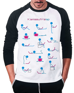 Camiseta Raglan Manga Longa Kamasutra Lap - comprar online