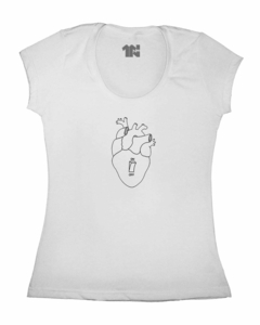 Camiseta Feminina Coração Liga/Desliga - Camisetas N1VEL