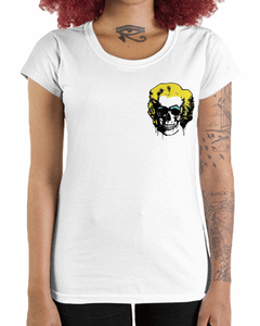 Camiseta Feminina Marilyn Caveira de Bolso