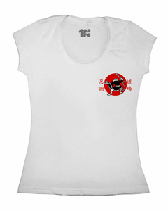 Camiseta Feminina Dojo de Ninjutsu de Bolso na internet