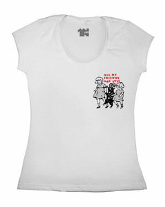 Camiseta Feminina Meus Amigos de Bolso na internet