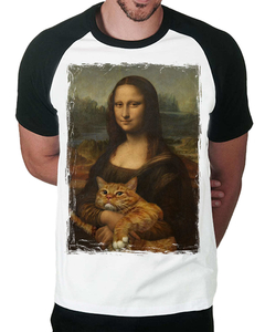 Camiseta Raglan Mona Alisa Gatos - comprar online