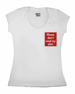 Camiseta Feminina Não leia De Bolso na internet