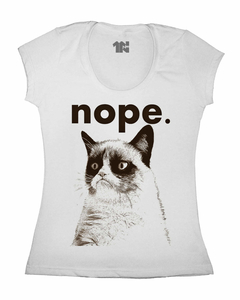 Camiseta Feminina Nope na internet