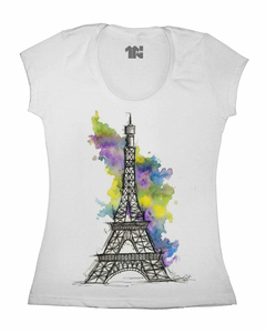 Camiseta Feminina Paris Aquarela na internet