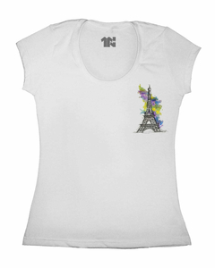 Camiseta Feminina Paris Aquarela de Bolso na internet