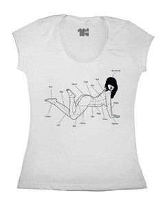 Camiseta Feminina Partes Femininas na internet