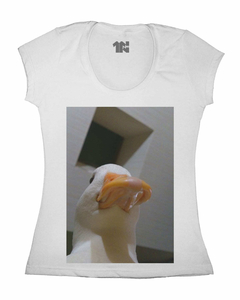 Camiseta Feminina Selfie de Pato na internet