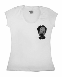 Camiseta Feminina Desenho Obsceno de Bolso - comprar online