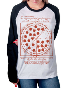 Camiseta Raglan Manga Longa Pizza Vitruviana na internet