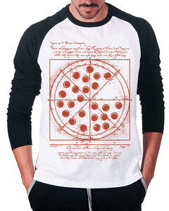 Camiseta Raglan Manga Longa Pizza Vitruviana - comprar online