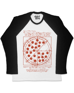 Camiseta Raglan Manga Longa Pizza Vitruviana