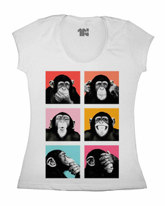 Camiseta Feminina Primatas na internet