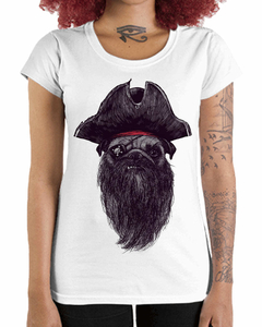 Camiseta Feminina Pug Pirata