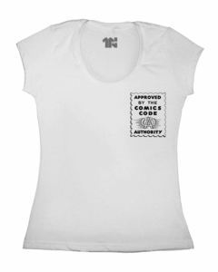 Camiseta Feminina Selo de Aprovação no Bolso na internet