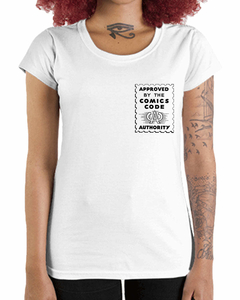 Camiseta Feminina Selo de Aprovação no Bolso