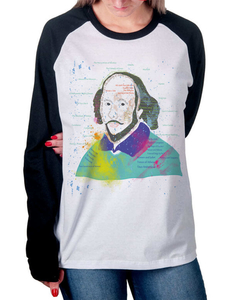 Camiseta Raglan Manga Longa Shakespeare na internet