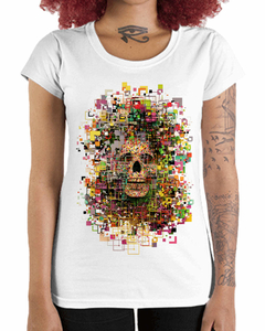 Camiseta Feminina Skull Square