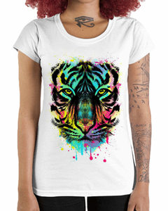 Camiseta Feminina Tigre Pintado